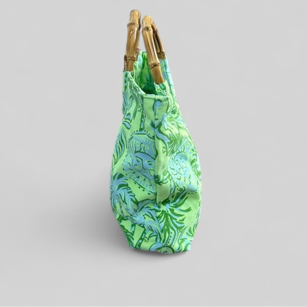 Lilly Pulitzer Bamboo handle bag Green-brand New - Picture 6 of 6